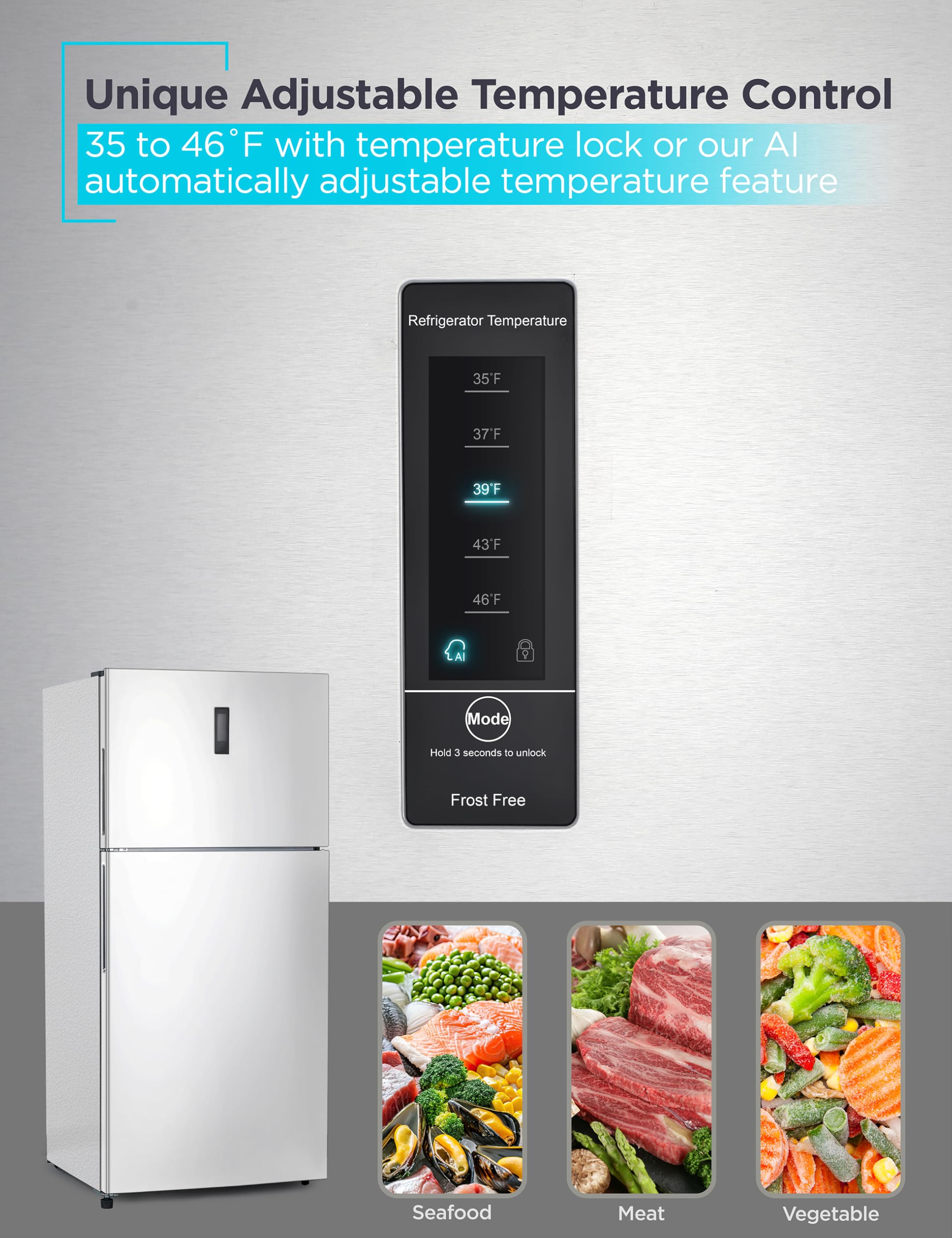 BLACK+DECKER 16.4 Cu. Ft. Top Mount Refrigerator with Freezer, 2 Door Refrigerator with Top Freezer and Separate Temperature Controls, Auto Defrost, BR1640KW, White