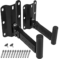 Desyeryamimi PA Speaker Mount Bracket Support up to 110lbs-Adjustable Speaker Wall Mount Brackets-Heavy Duty Speaker Mounts-S