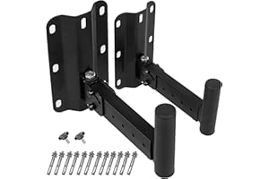 Desyeryamimi PA Speaker Mount Bracket Support up to 110lbs-Adjustable Speaker Wall Mount Brackets-Heavy Duty Speaker Mounts-S