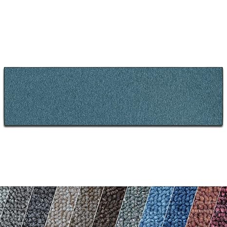 casa pura Teppich Läufer London | Meterware | Teppichläufer für Wohnzimmer, Flur, Küche usw. | Flacher Schlingenflor | mit St