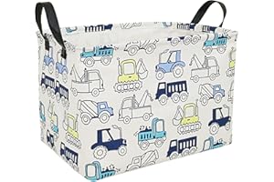 ACMUUNI Rectangle Kids Shelf Nursery Storage Laundry Hamper with Handles, Baby Toys Storage Box and Bins Toys Gift Basket for Boys and Girls