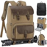 RAINSMORE Camera Bag Professional for DSLR/SLR Mirrorless Waterproof 15.6 Inch Laptop Photography Backpack with Side Access Rain Cover Tripod Holder Large Anti-Theft Camera Backpacks for Photographers