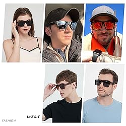 LYZOIT Square Sunglasses for Men Women Polarized