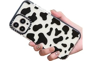 LOLAGIGI for iPhone 15 Case for Women, Cute Clear Cow Animal Print Girly Design Kawaii Aesthetic Cartoon Pattern for Girls Te