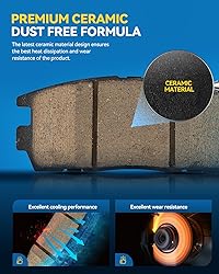 PHILTOP Front Brake Pads and Rotors Kit, OE Carbon