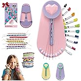Choose Friendship Bracelet Making Kit – DIY Craft Loom for Kids Ages 8+, New & Improved Design, Includes 20 Threads, Makes 8 Bracelets, Pink “Blush Berry