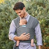 Moby Wrap Element Baby Sling Carrier Asphalt 8-33 lbs 16.5 ft view 7