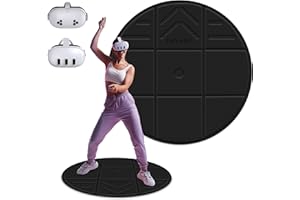 DEVASO Foldable VR Mat for Meta Quest 3S/Quest 3, Round Anti Fatigue Large Mat, Anti-slip and Comfortable Floor Mat, Premium Game Accessories Compatible with PSVR2, Oculus Quest 2/Pro/Apple Vision Pro