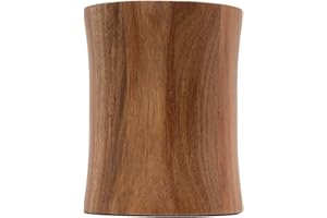 The Pretty Turtle Bamboo Kitchen Counter Utensil Crock Holder Caddy 6" x 5" (Acacia)