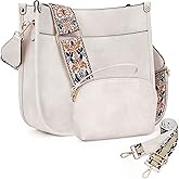 HKCLUF Crossbody Bag Purse for Women 2PCS/Set Leather Hobo Handbag Wallet Set With 2Adjustable Guitar Strap Shoulder Bag | Purse, 2PCS/Set, Leather, Wallet Set, Purse