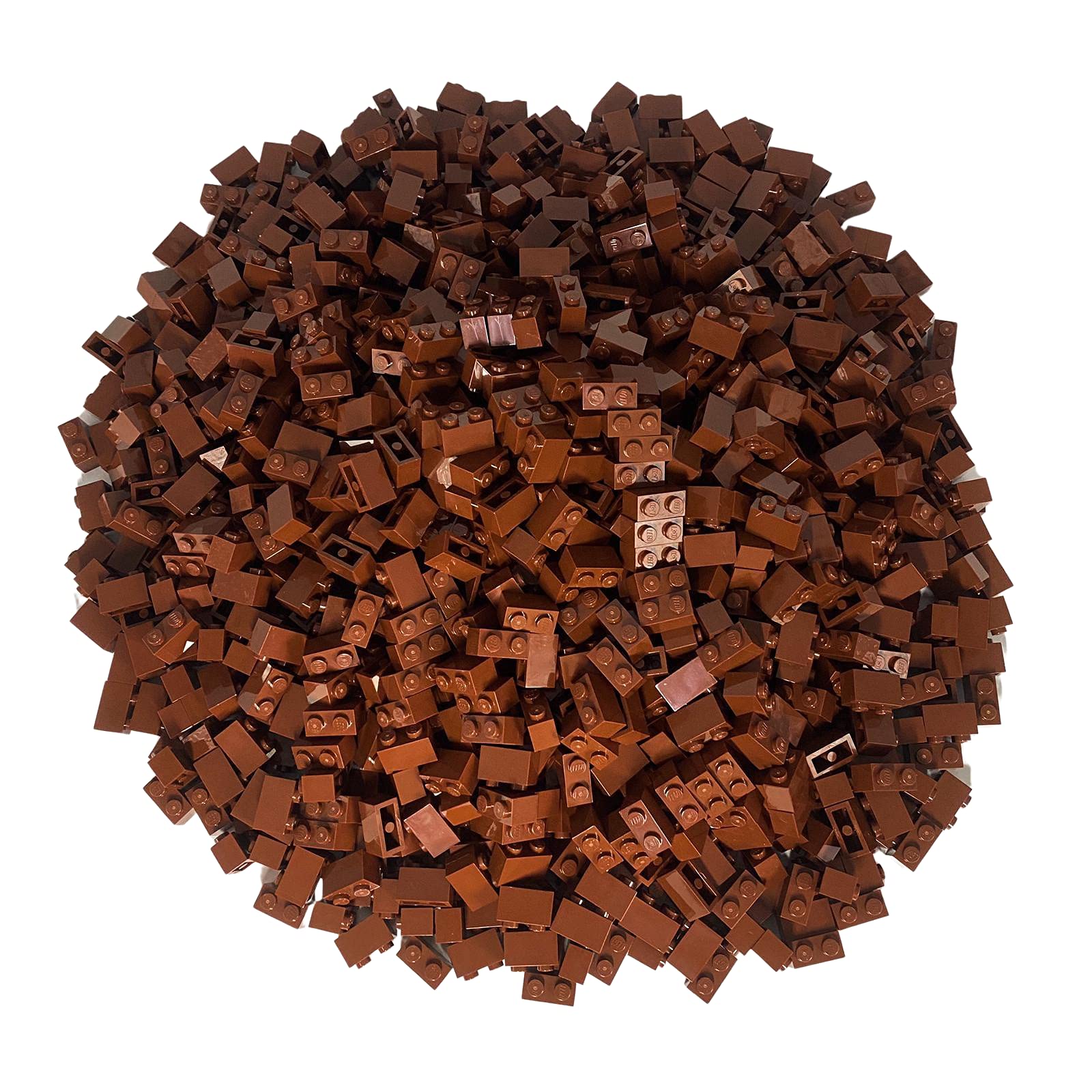 LEGO Bricks: Brown 1x2. Part 3004 (X 100)