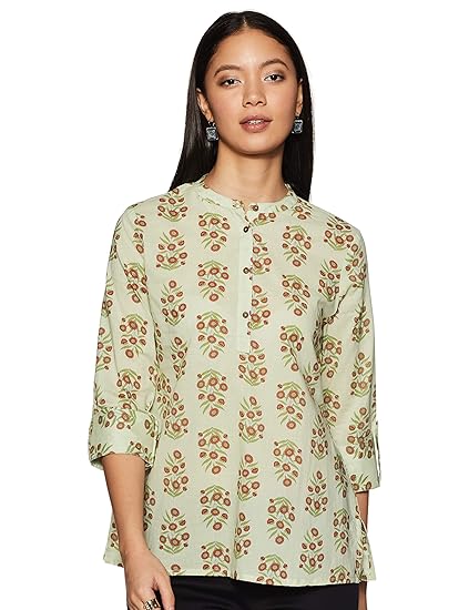 Women's cotton short Kurti (SS20MYXCORE22_Light Green_XX-Large)