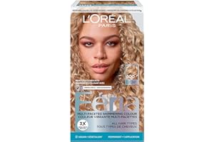 L’Oréal Paris Feria Multi-Faceted Shimmering Permanent Hair Dye, 100 Very Light Natural Blonde, Permanent Hair Color for Long