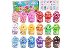 LAWOHO 18 Pack Slimes, Slime Kids, Cloud Butter Fluffy Slime kit for Girls Ages 8-12,Toys for Girls and Boys,for Kids Slime S