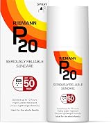 P20 Riemann Sunscreen SPF50 Spray 200ml UVA UVB 10h Water Resistant