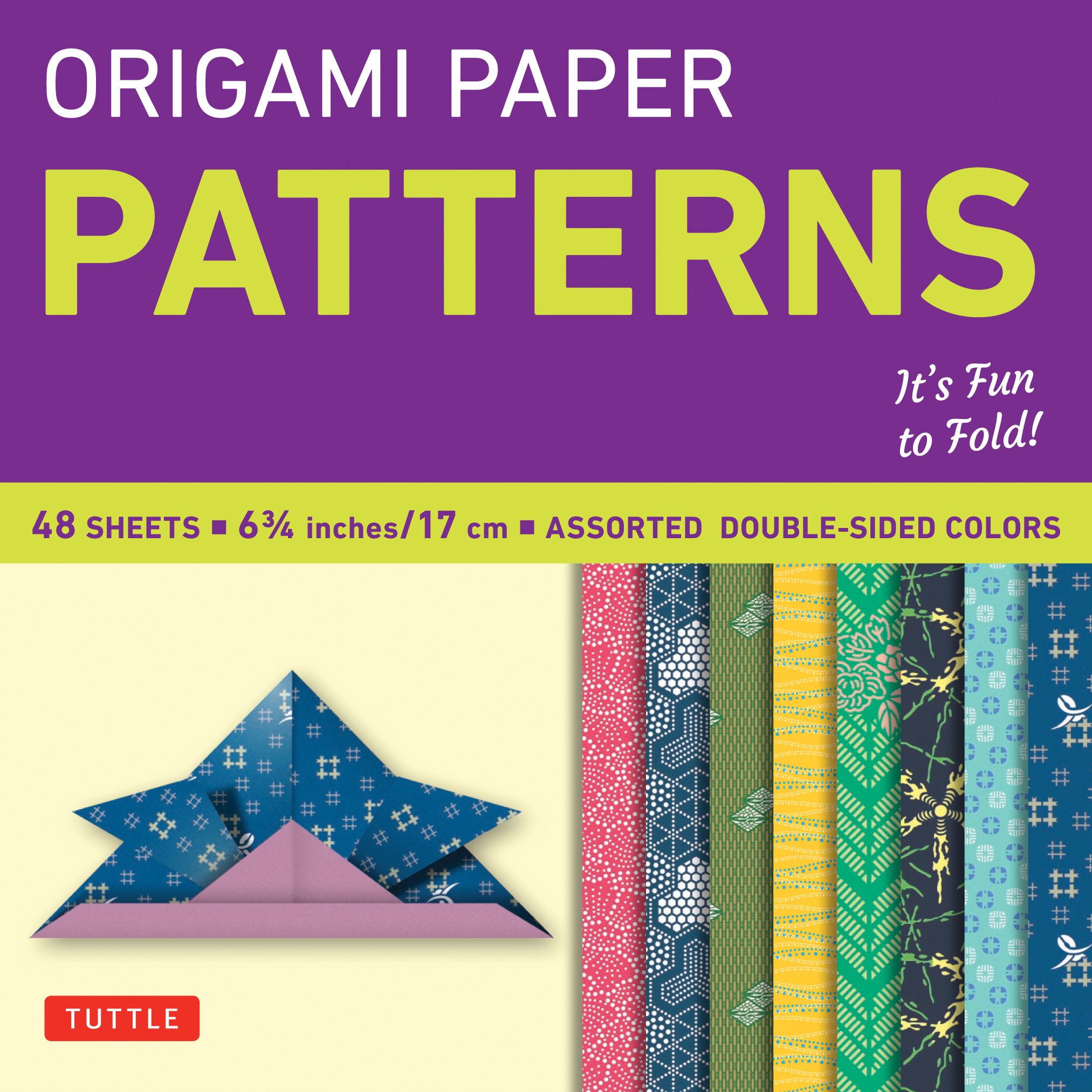 Origami Paper Patterns 6 3/4" 48 Sheets (Origami Paper Packs): Tuttle Origami Paper: Origami Sheets Printed with 8 Different Designs: Instructions for 6 Projects Included