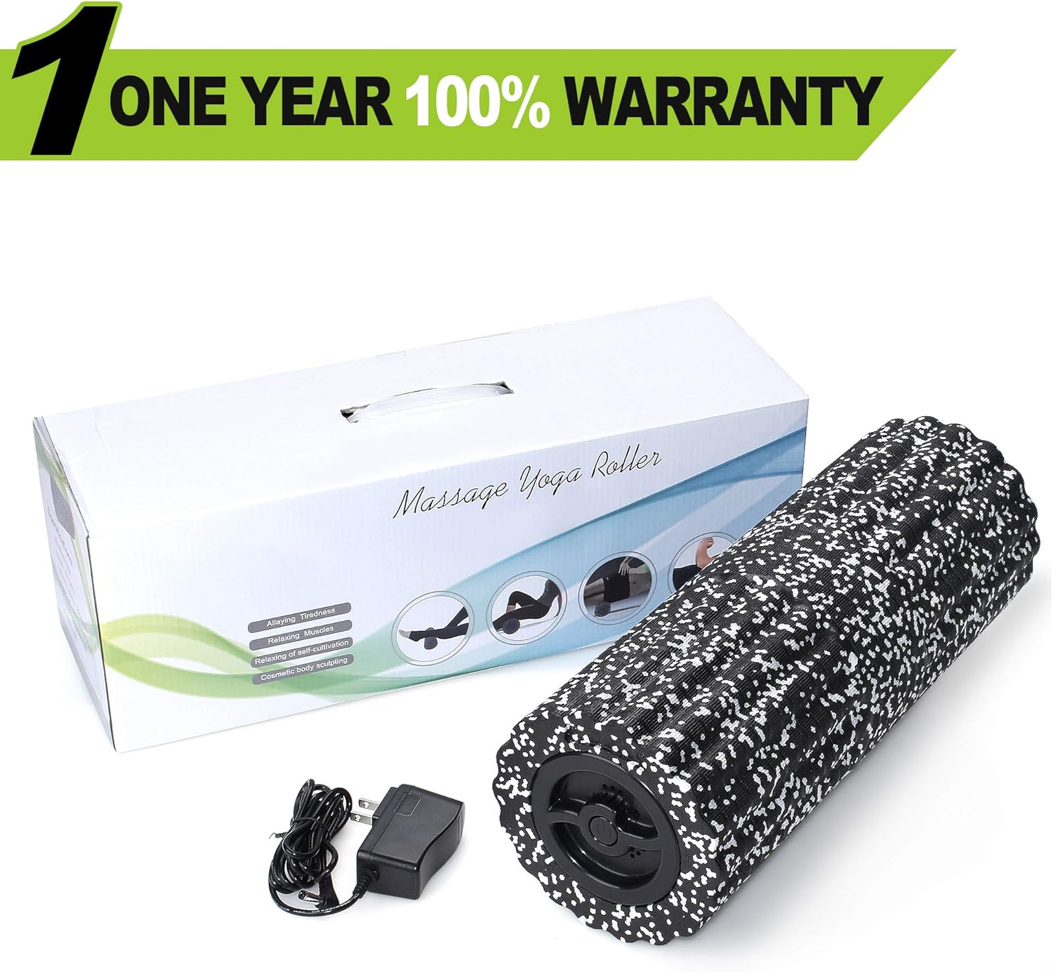 FITINDEX Electric Foam Roller 4 - Speed Vibrating Yoga Massage Muscle Roller, Deep Tissue Trigger Point Sports Massage Therapy, High-Intensity Massager Roller with Rechargeable Function - Black : Sports & Outdoors