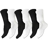 Winterlace Combed Cotton Crew Socks 6-Pairs Mens Premium Soft Cushioned Athletic Sports