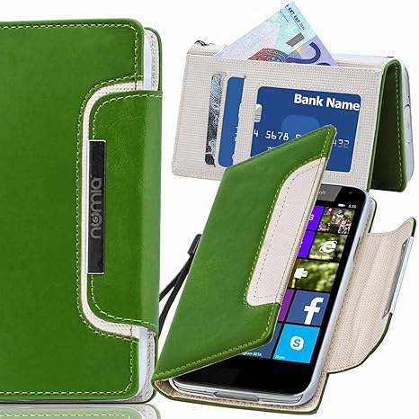 numia Microsoft Lumia 640 XL Hülle, Handyhülle Handy Schutzhülle [Book-Style Handytasche mit Standfunktion und Kartenfach] Pu
