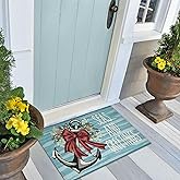 Liora Manne ESENCIA Indoor/Outdoor Power Loomed Latex Back Non Slip Mat - Transitional (Seas and Greetings Ocean) (2'5" x 3'1