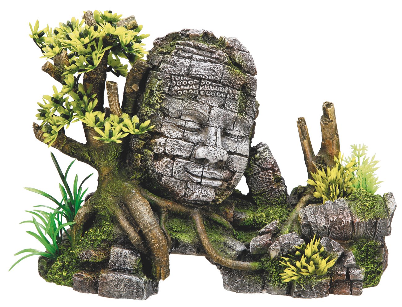 Nobby Angkor Watt with Plants Aquarium Ornaments, 25 x 12.5 x 18 cm