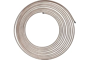 4LIFETIMELINES Superior Non-Magnetic True Copper-Nickel Brake Line Tubing Coil – Durable & Rust-Resistant 3/16" x 25' (.028" Wall Thickness) – Premium Quality for Enhanced Vehicle Safety & Performance