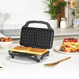 Salter Double Waffle Maker 900W Non-Stick Plates Auto Temp Control view 4