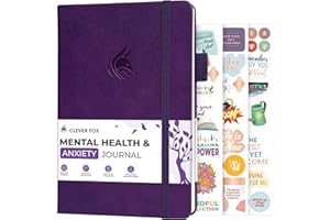 Clever Fox Mental Health & Anxiety Journal – Guided CBT Journal with Prompts for Self Help & Stress Relief – Mood & Emotion T