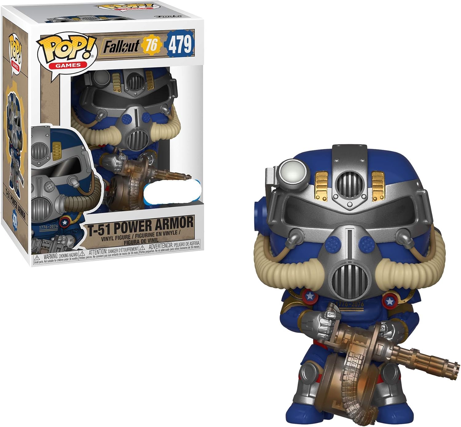 Amazon Com Funko Pop Games Fallout 76 479 T 51 Power Armor Tricentennial Exclusive Toys Games