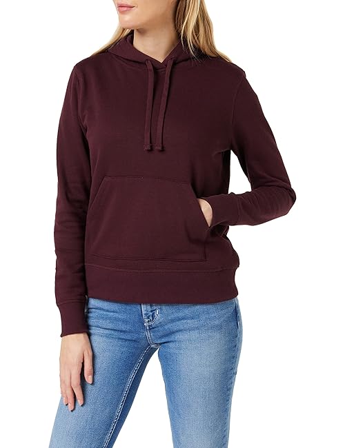 Amazon Essentials Women's Regular-Fit Fleece Pullover Hoodie (Available in Plus Size), Burgundy, 2X