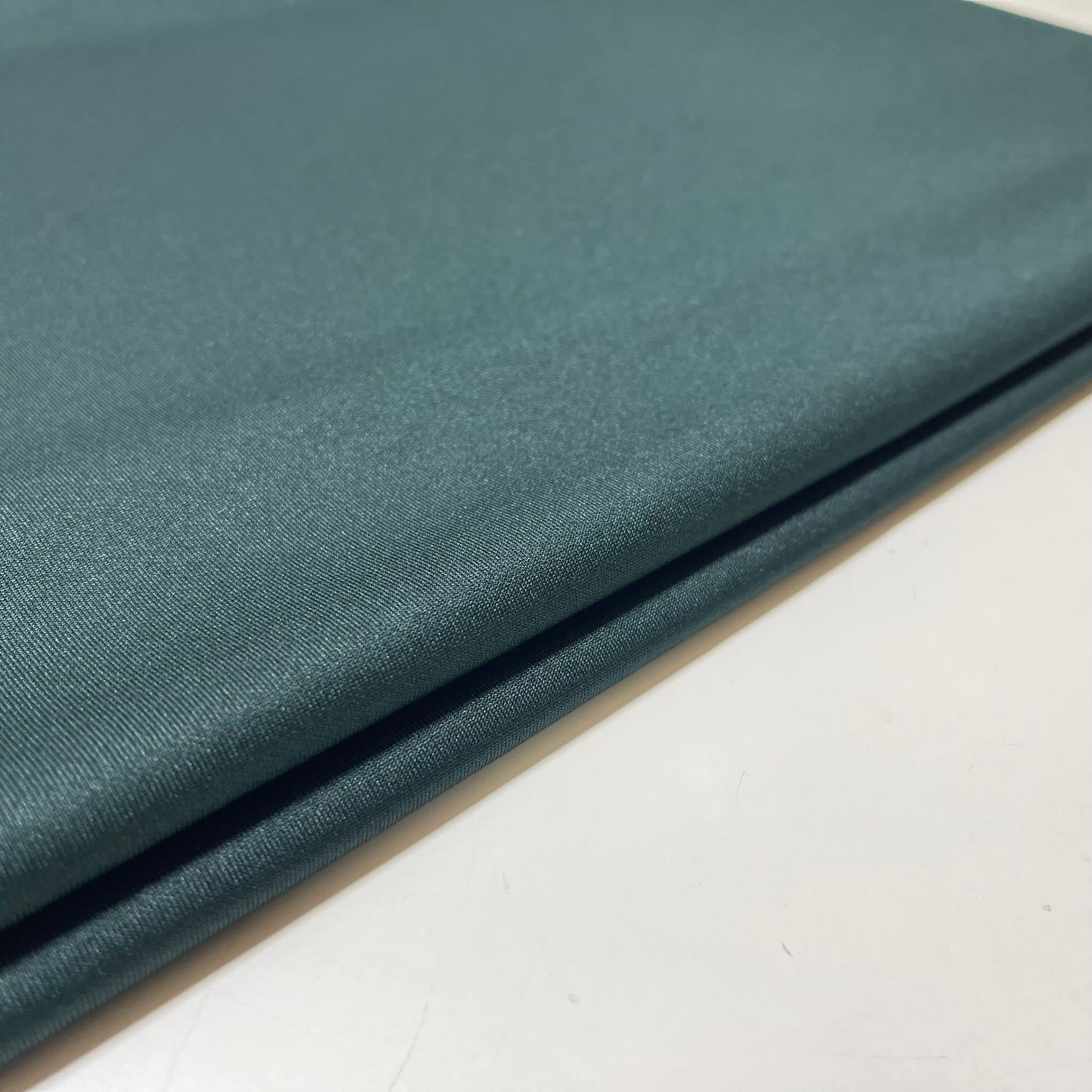 Scuba Crepe Breathable Superior Quality Stretch Wet Suit Dress Fabric 140cm Wide (2 Meter, Bottle Green)