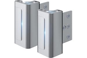 Rerishom 2 Pack Door Lock Withstand 800 lbs for Inward Swinging Door, Kids Safety Door Reinforcement Lock to Prevent Unauthorized Entry, Child Proof Pin Tumbler for Extra Home Security and Privacy