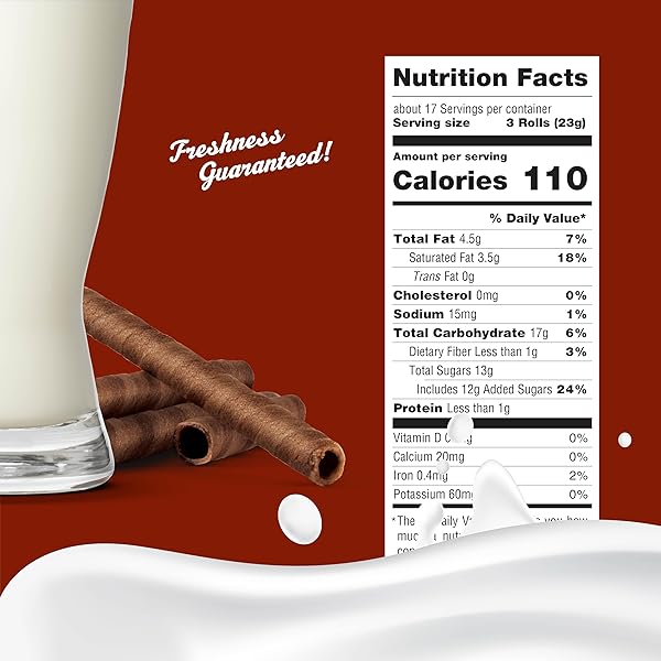 GOT MILK? WAFER SPIRALS, CHOCOLATE, 14 OZ. TIN WITH 36 ROLLS, DELICIOUS ROLLED WAFER ROLLS WITH FILLING, CHOCOLATE WAFER COOKIES FOR DESSERT OR SNACK, RETAIL PACK