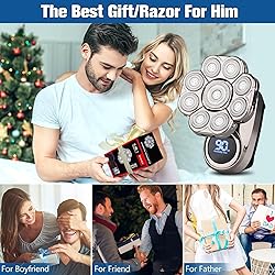 9D Head Shavers for Bald Men: Upgraded 6 in 1