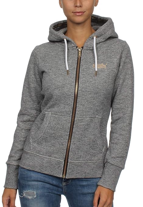 Superdry Zipper Damen ORANGE Label Elite Ziphood Copper Blush