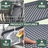 Zuvo Anti-Slip Food Serving Tray Set of 2 – BPA-Free Plastic Grey view 5