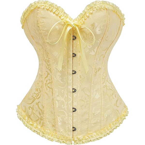 Demays Corset Tops for Women,Bustier Shapewear Lingerie,Lace Tied