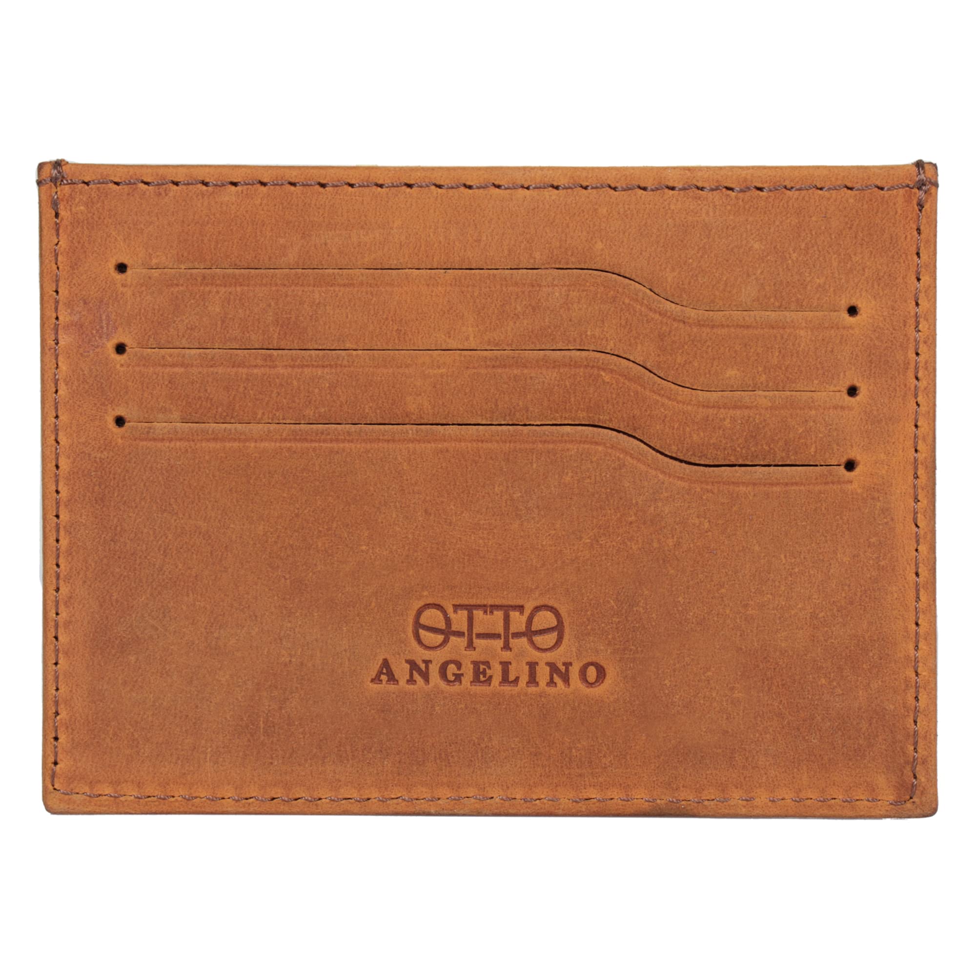 Otto Angelino Genuine Leather Ultra Slim Minimalist Cardholder Wallet - Unisex