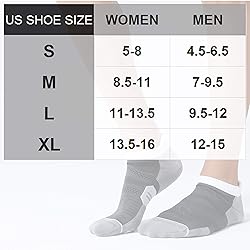 CelerSport 6 Pack Men's Running Ankle Socks with