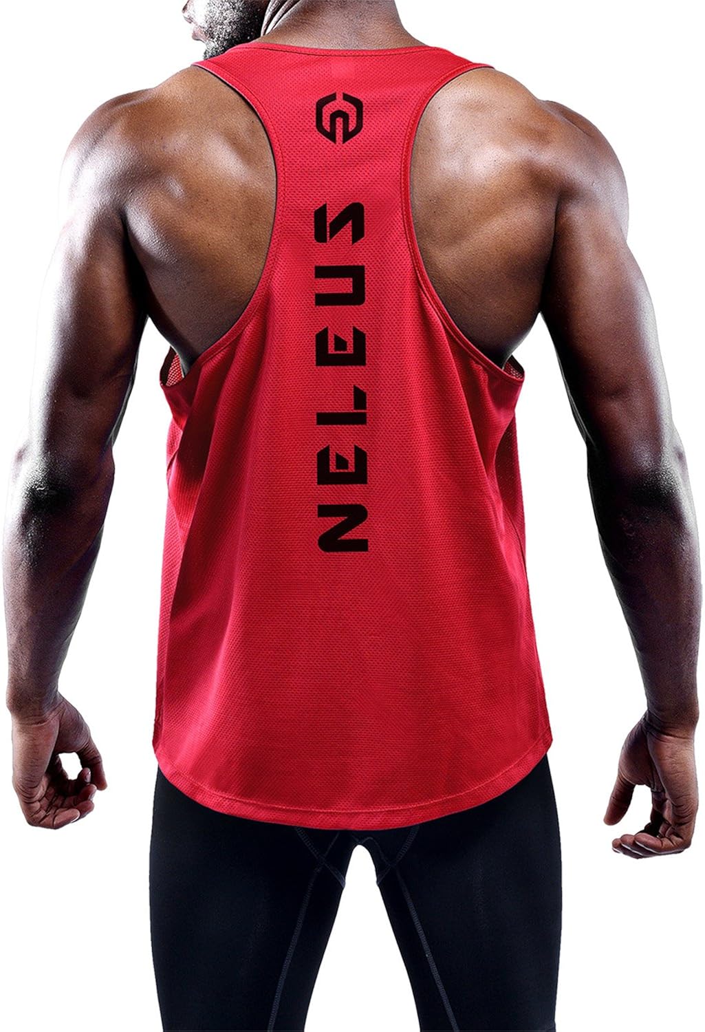 Neleus Men's 3 Pack Dry Fit Y-Back Muscle Tank Top: Clothing