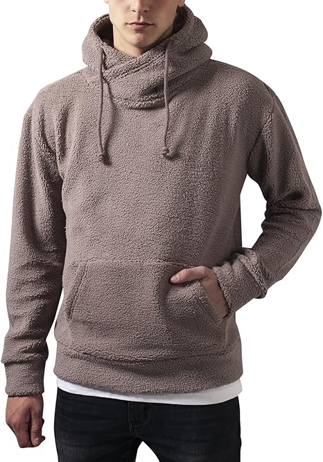 mens high neck hoodie
