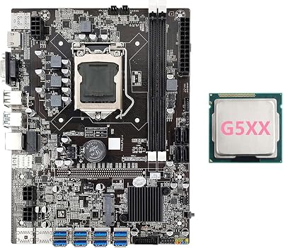 Lodokdre B75 BTC Mining Motherboard G5XX CPU LGA1155 8x PCIe USB3.0 DDR3 MSATA