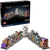 LEGO Harry Potter Diagon Alley Wizarding Shops Building Set for Adults - Collectible Kit for Harry Potter Fans with 12 Microf