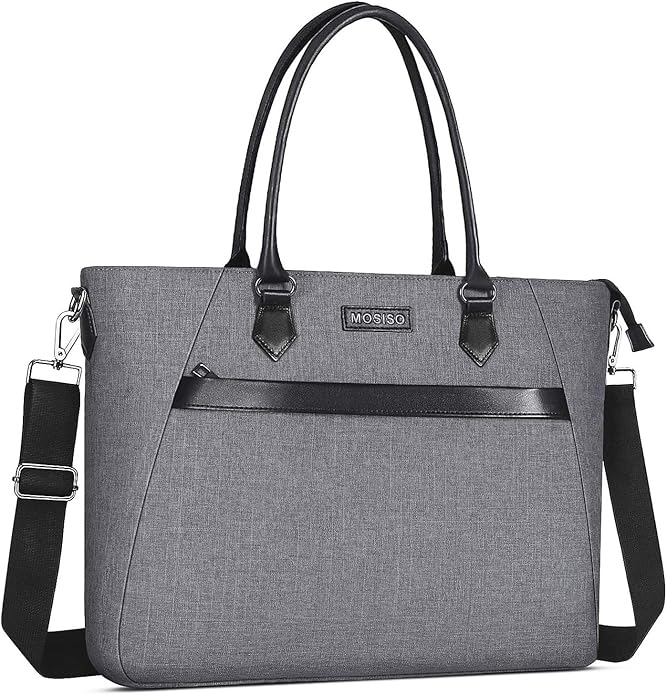 MOSISO Laptop Tote Bag (Up to 17.3 inch) with Front Trapezoid Pocket