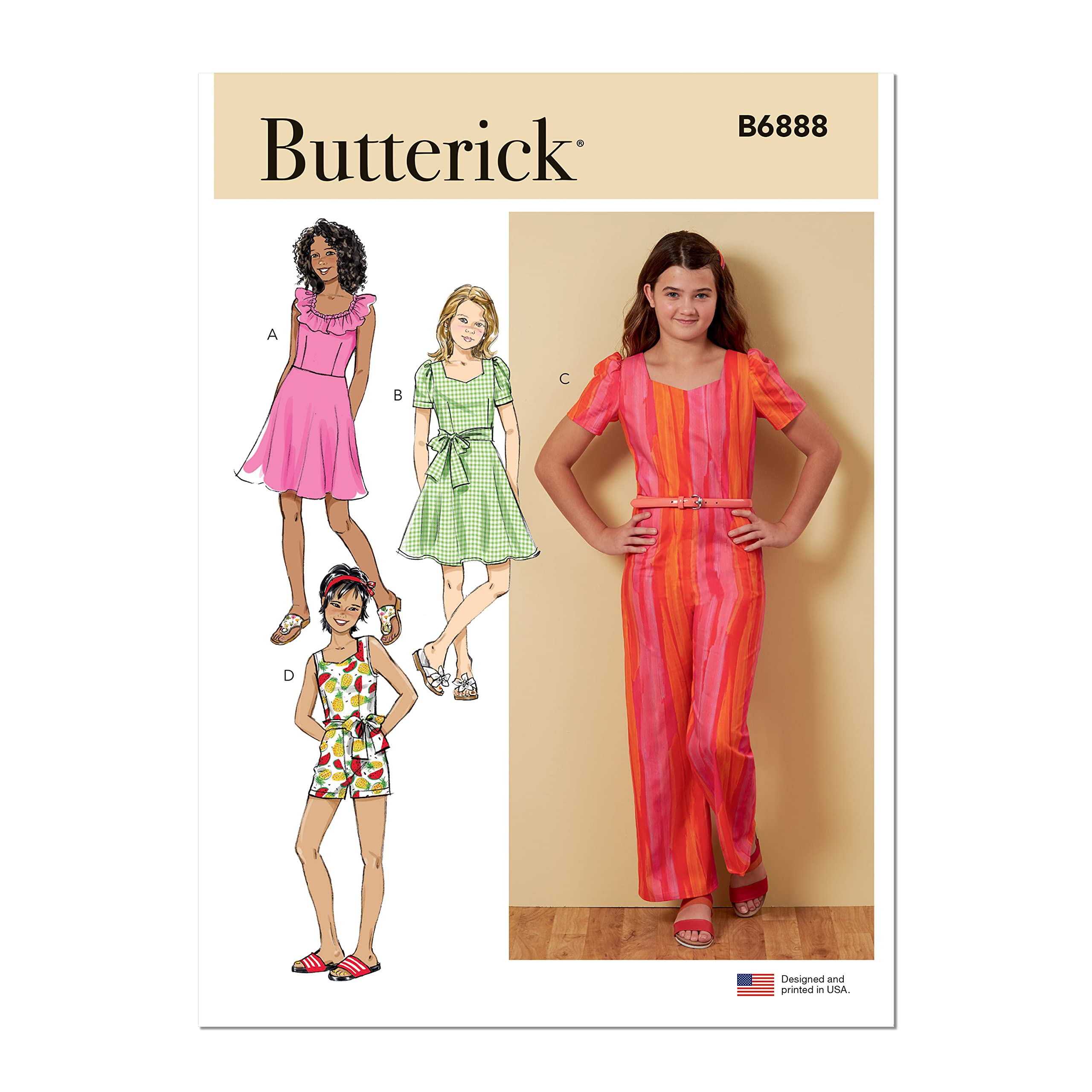 Butterick B6888A Girl/Girl Plus Sportswear A (7-8-10-12-14)
