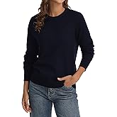 QUALFORT Women’s Lightweight Sweater Pullover Knit Long Sleeve for Layering Soft Casual Basic Top