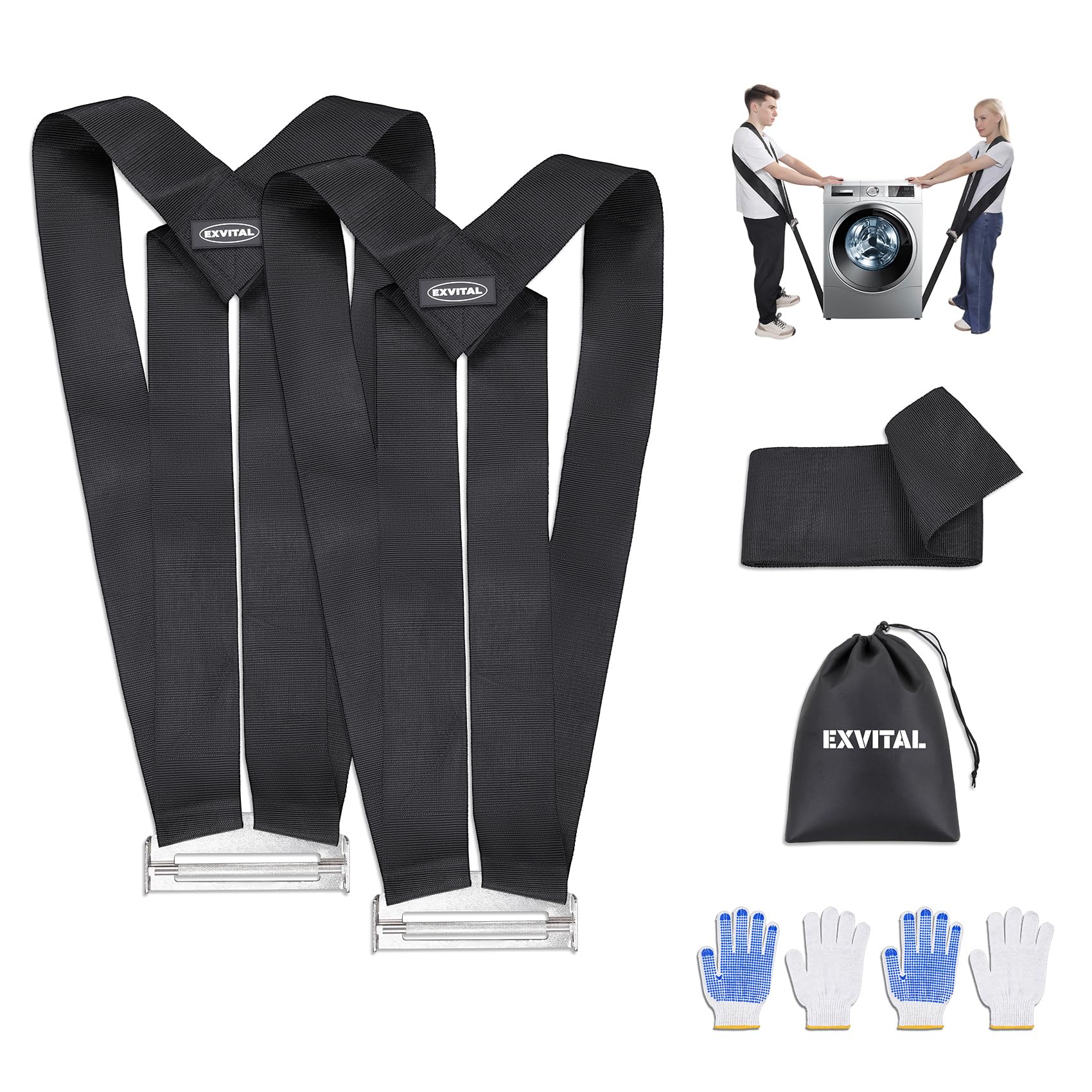 Photo 1 of EXVITAL Moving Straps 2-Person Lifting Strap and Moving System Suitable for Furniture, Appliances, and Heavy Objects Carrying Straps Make Move Furniture Easily and Safely