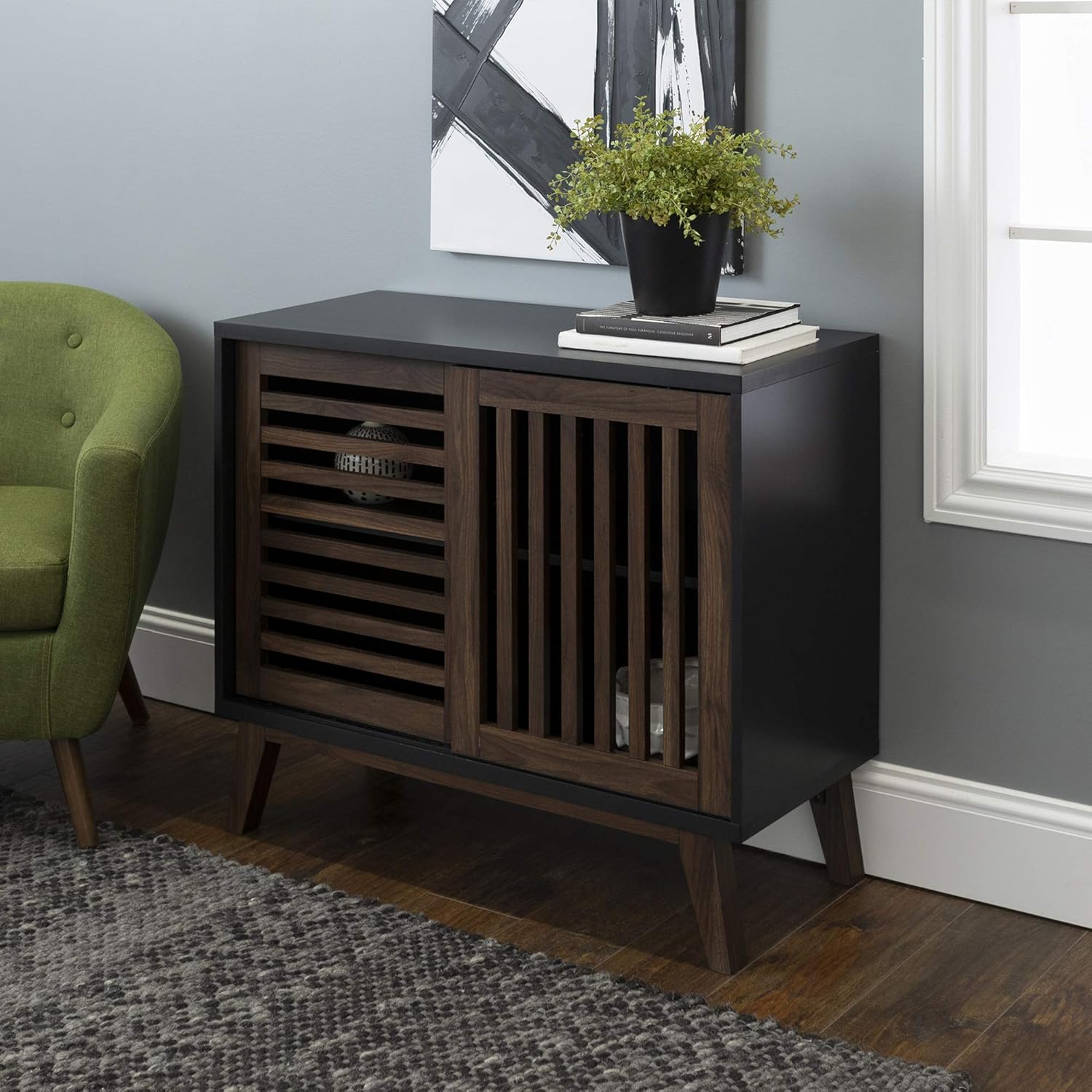 Best Black 36In Tv Stand With Doors