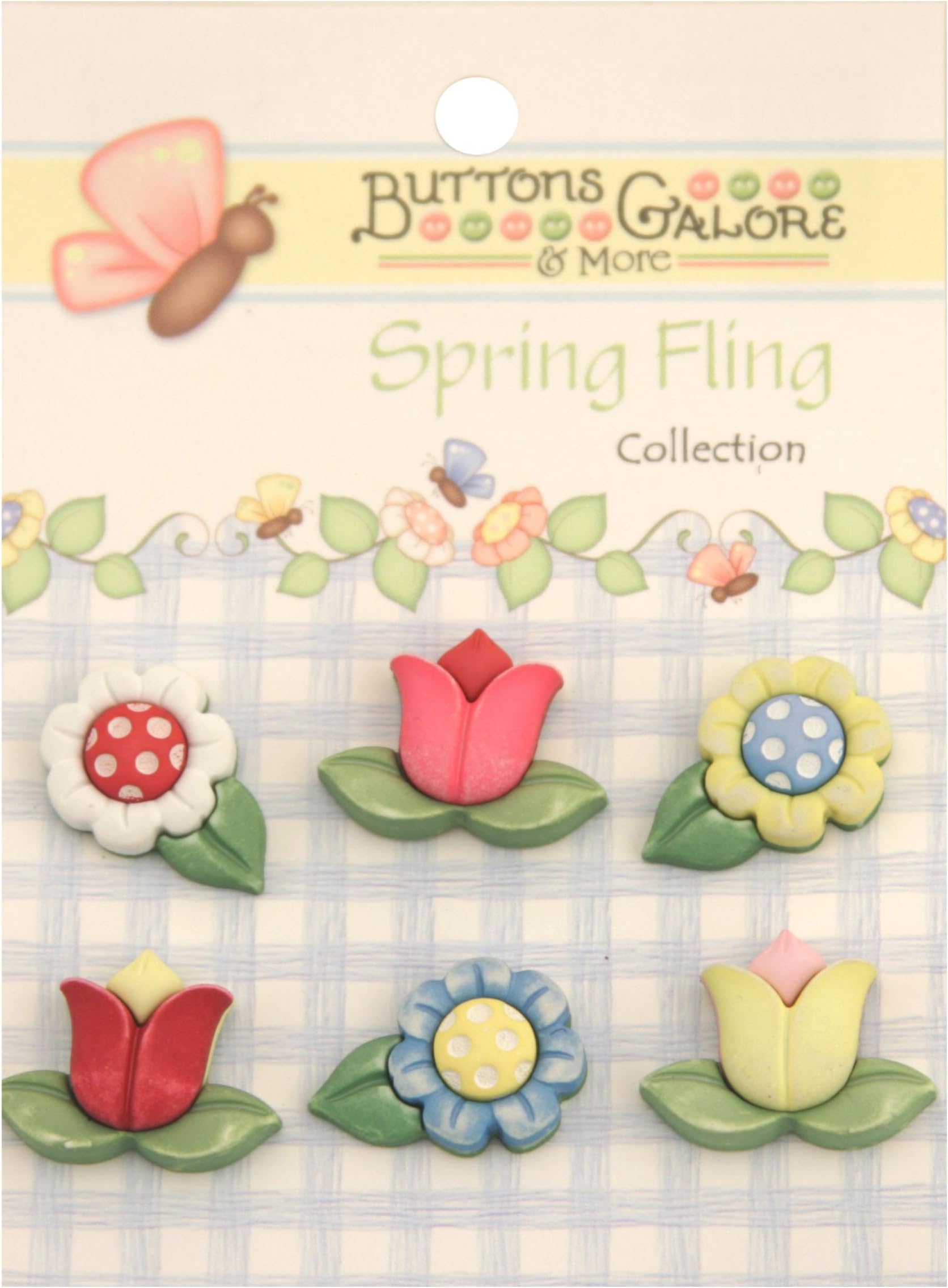 Spring Buttons-Spring Flowers