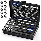 ZOMIYU M6x1.0 Metric Thread Repair Kit, One-Piece Inserts (10PCS,9.4mm) | 304 Stainless Steel Inserts Resist Corrosion; HSS Drill/Tap, Counterbore and Driver Repair Worn Or Stripped Internal Threads